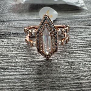 Bomb Party April Birthday 2026 Rose Gold and Silver Statement Ring